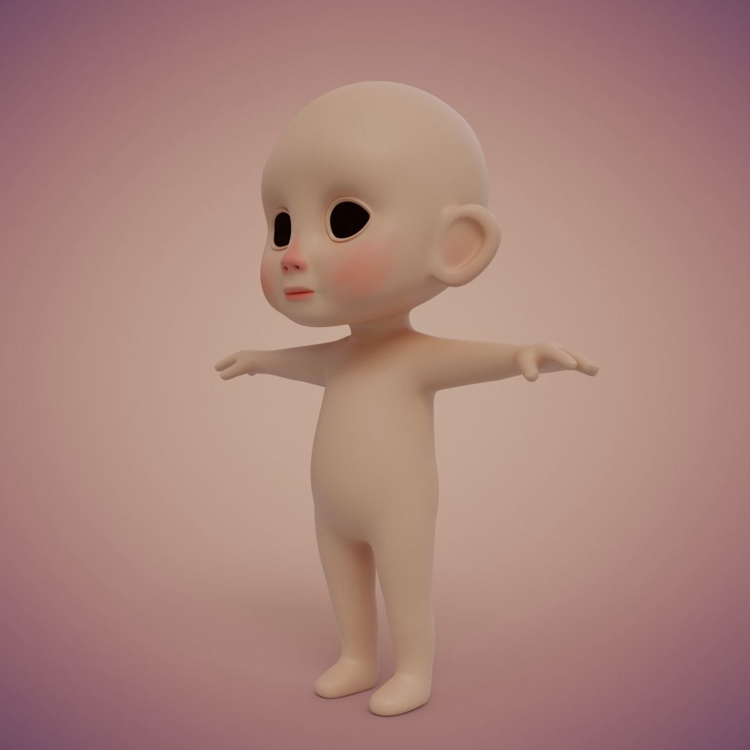 Baibol Baby Low-poly 3D model_17