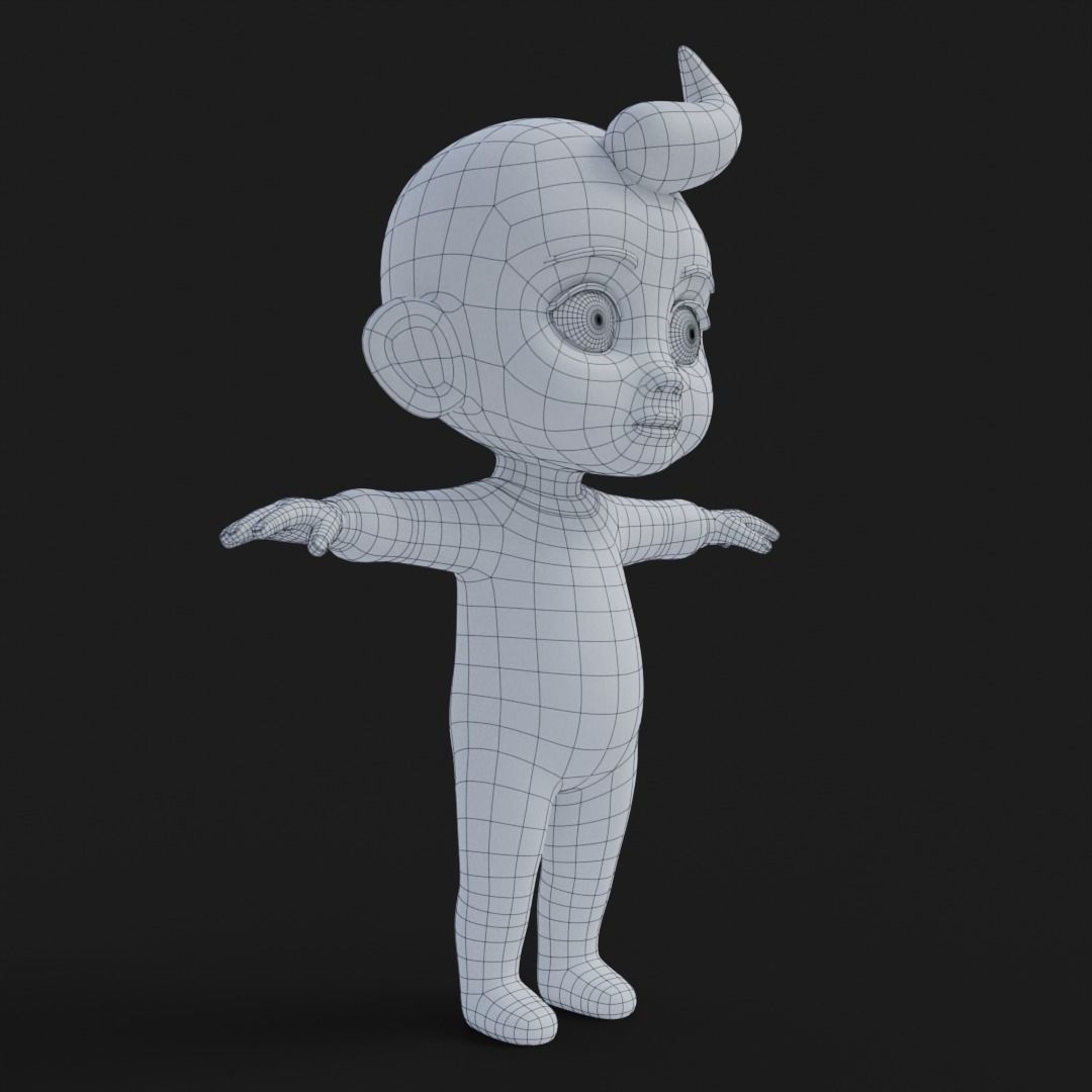 Baibol Baby Low-poly 3D model_15