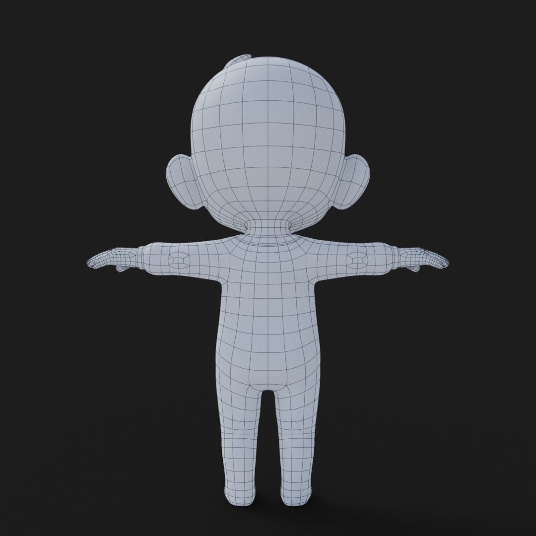 Baibol Baby Low-poly 3D model_12