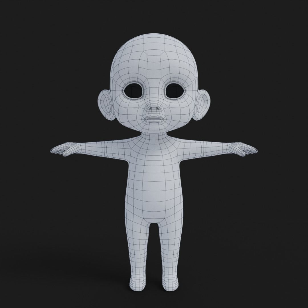 Baibol Baby Low-poly 3D model_24