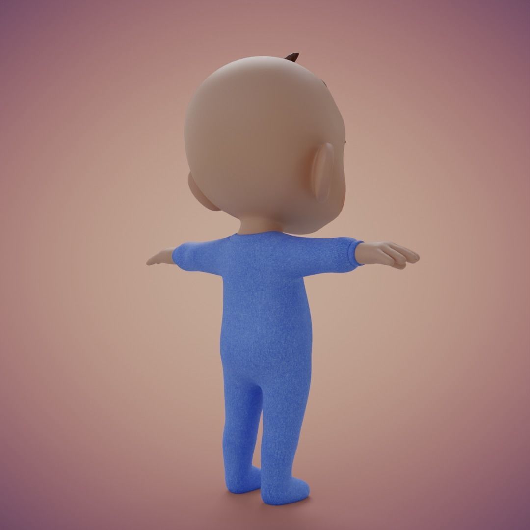 Baibol Baby Low-poly 3D model_5