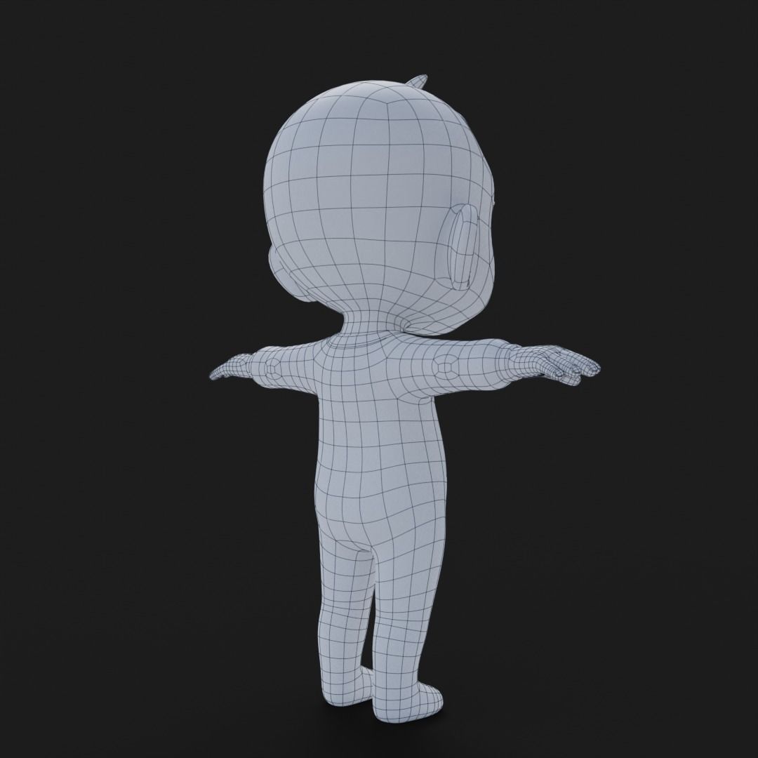 Baibol Baby Low-poly 3D model_13