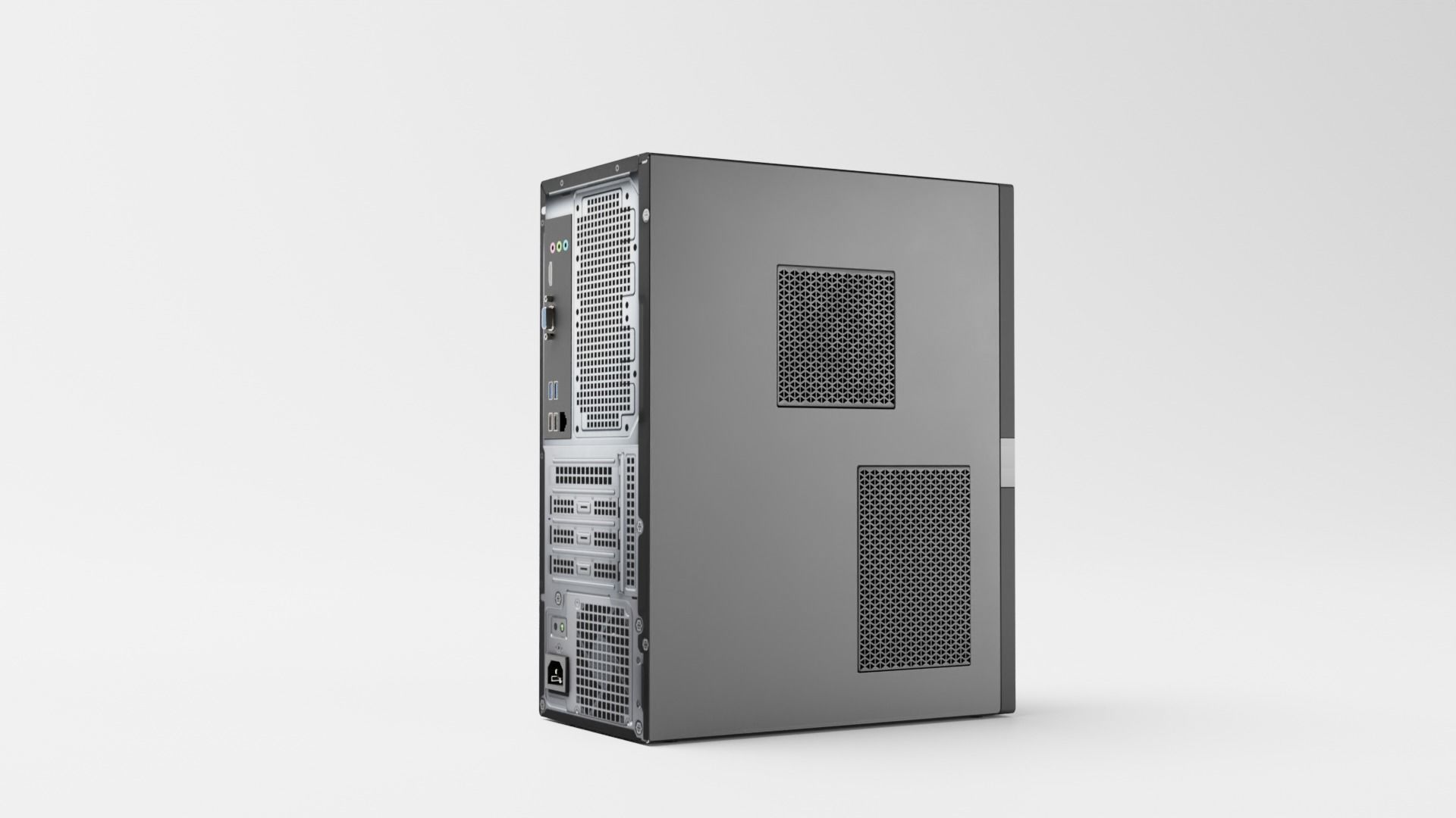 PC Case Low-poly 3D model_6