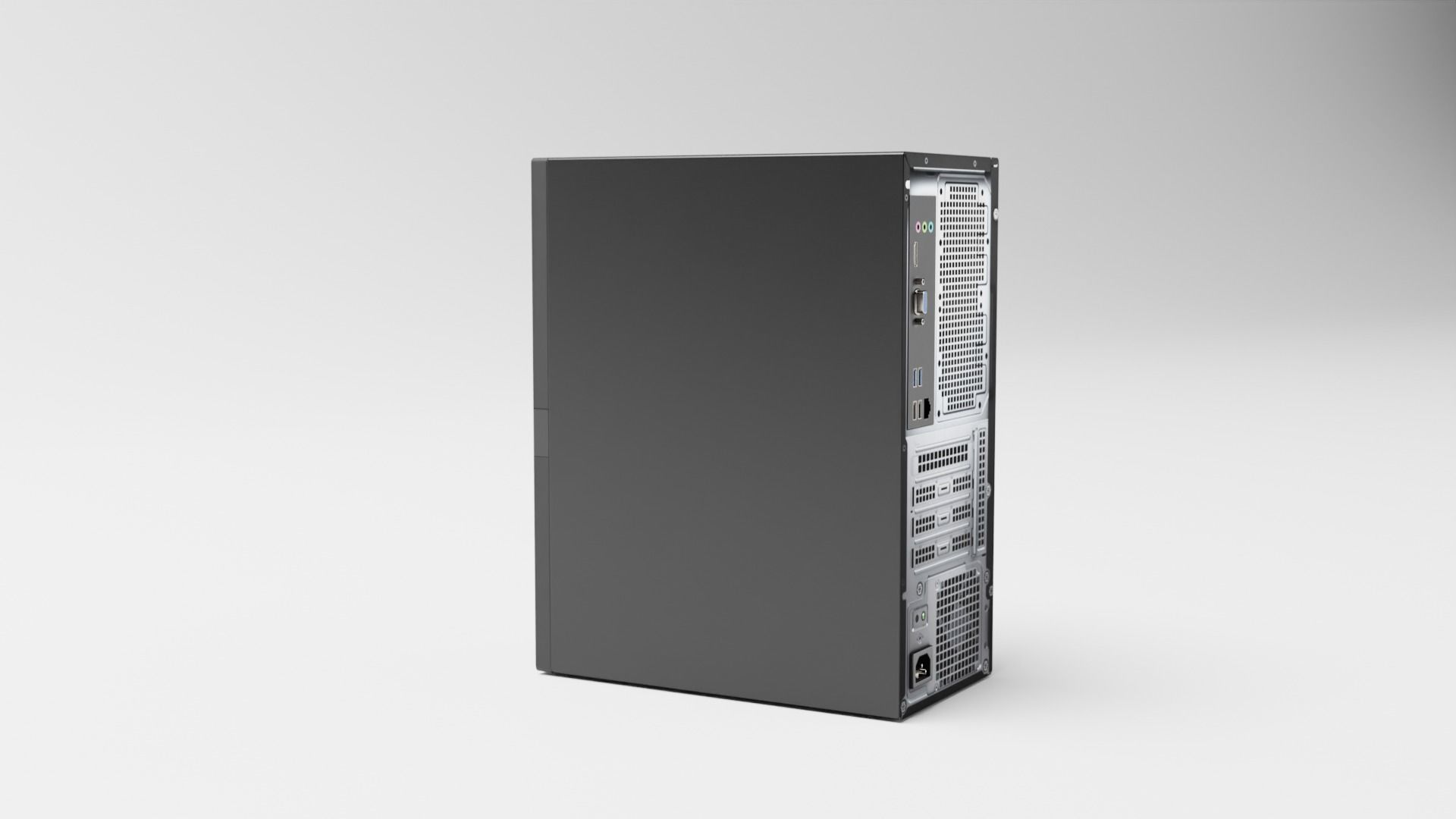 PC Case Low-poly 3D model_5