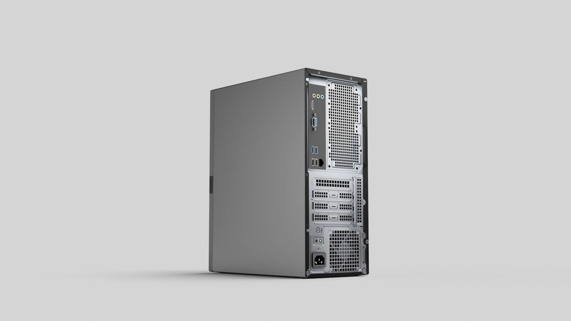 PC Case Low-poly 3D model_29