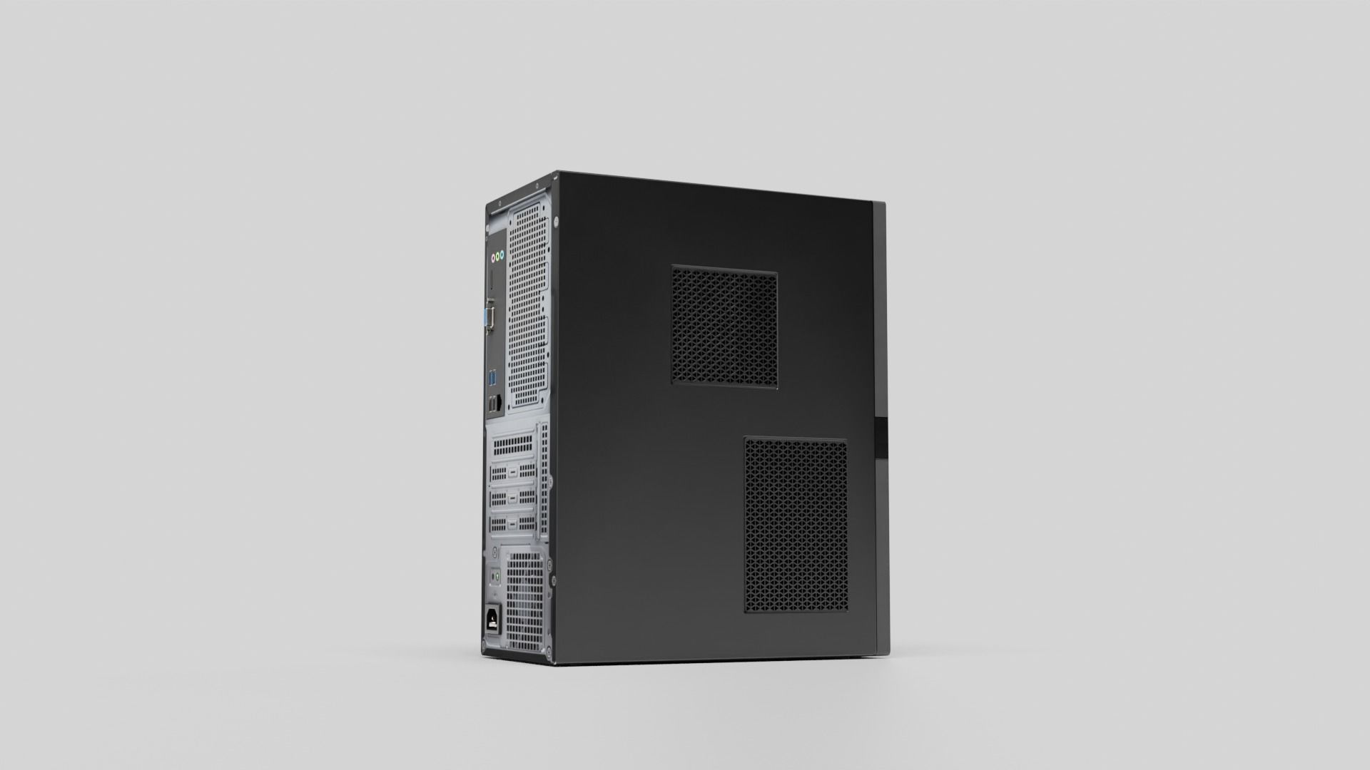 PC Case Low-poly 3D model_38