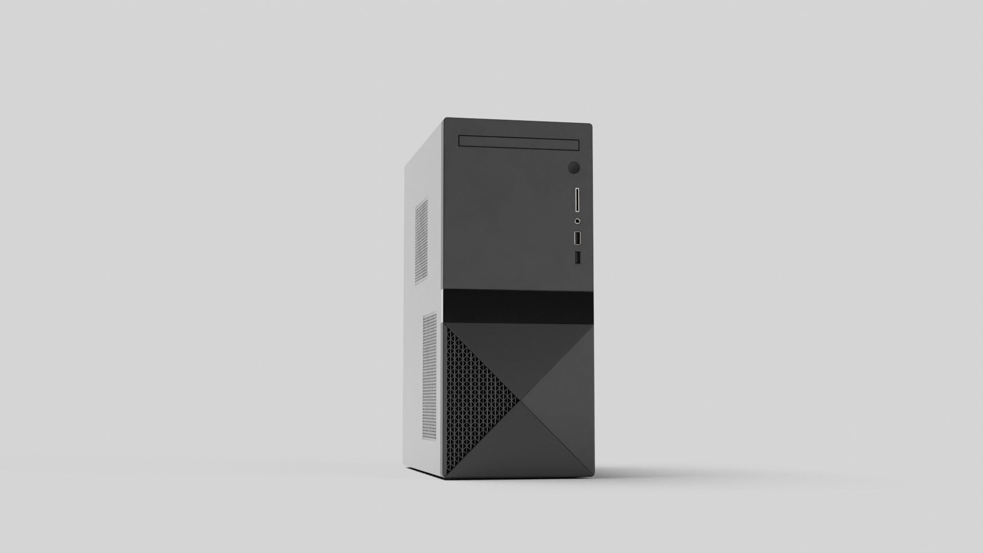 PC Case Low-poly 3D model_39