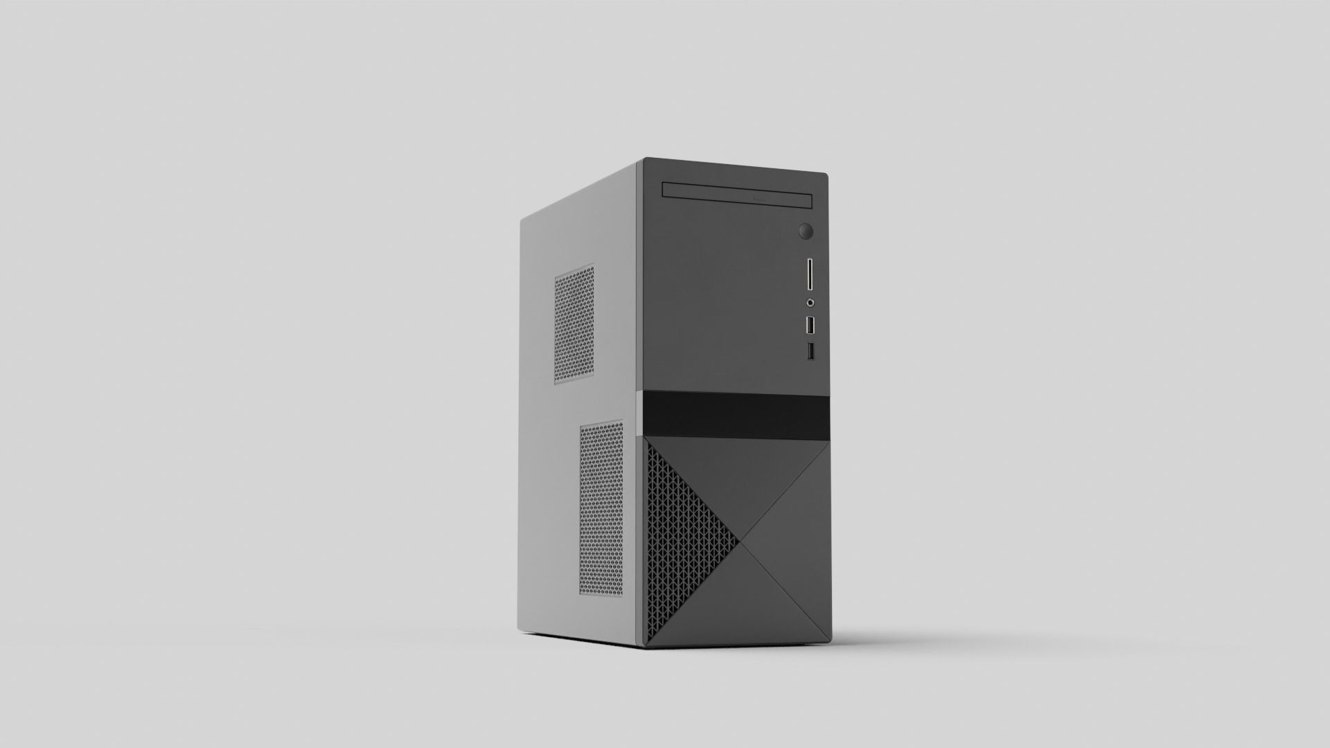 PC Case Low-poly 3D model_18