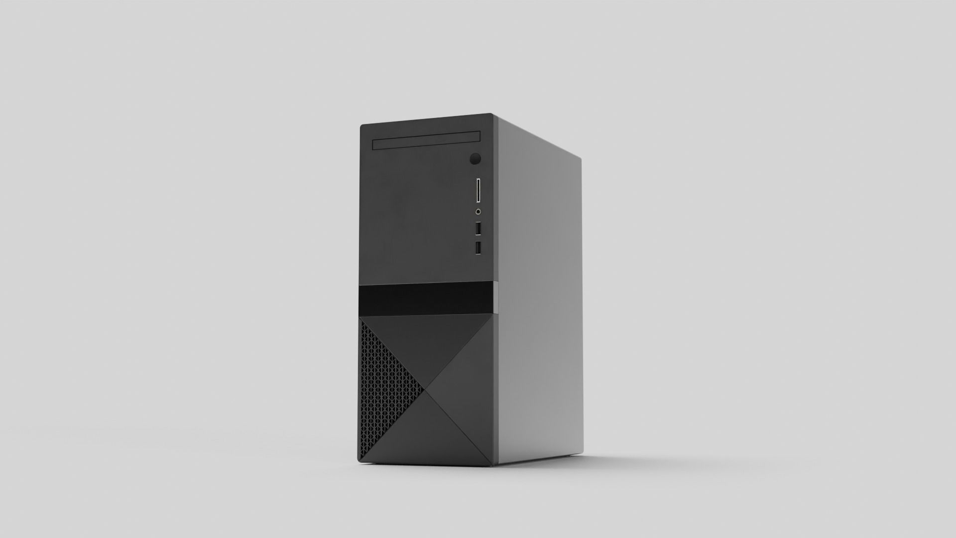 PC Case Low-poly 3D model_19