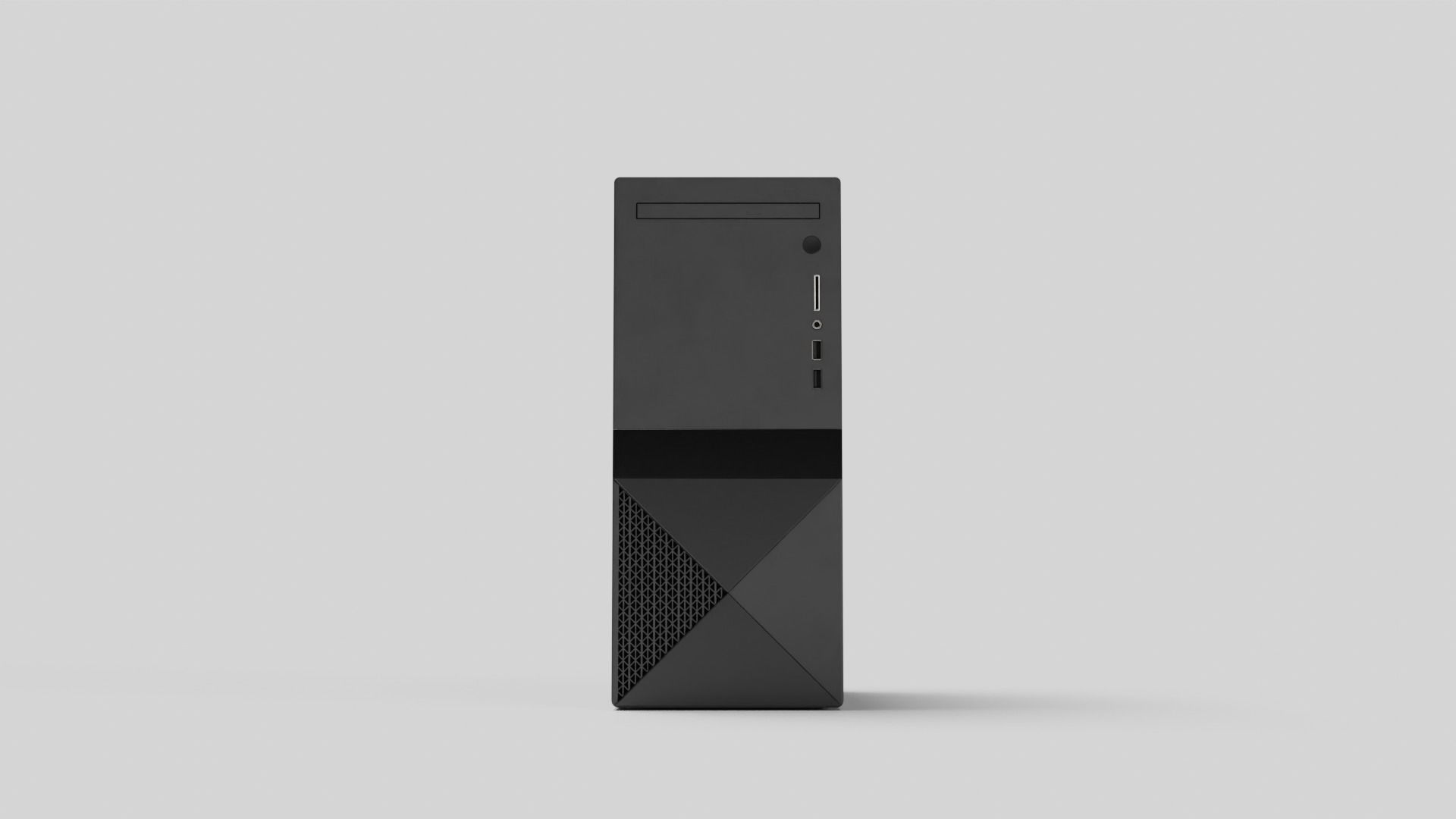 PC Case Low-poly 3D model_22