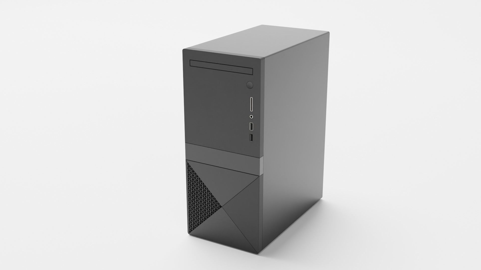 PC Case Low-poly 3D model_14