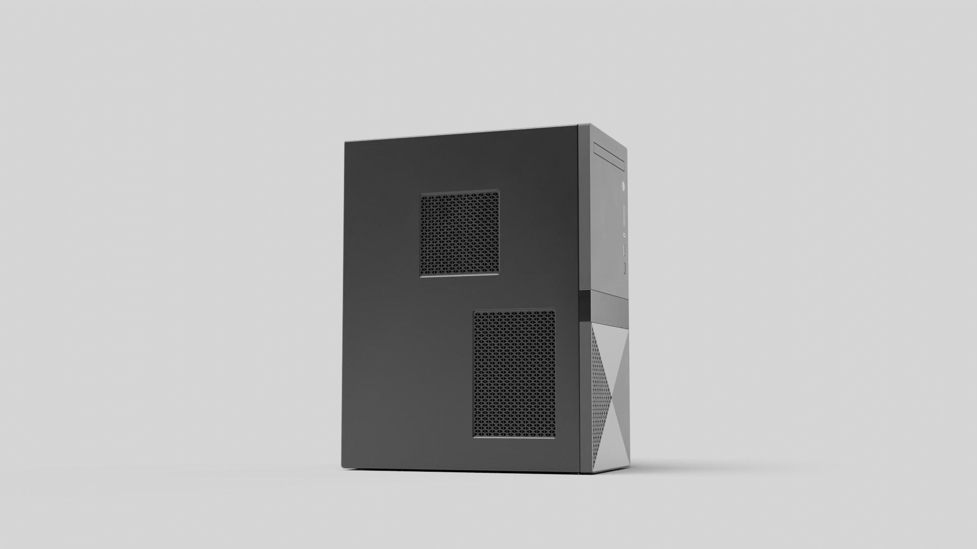 PC Case Low-poly 3D model_12