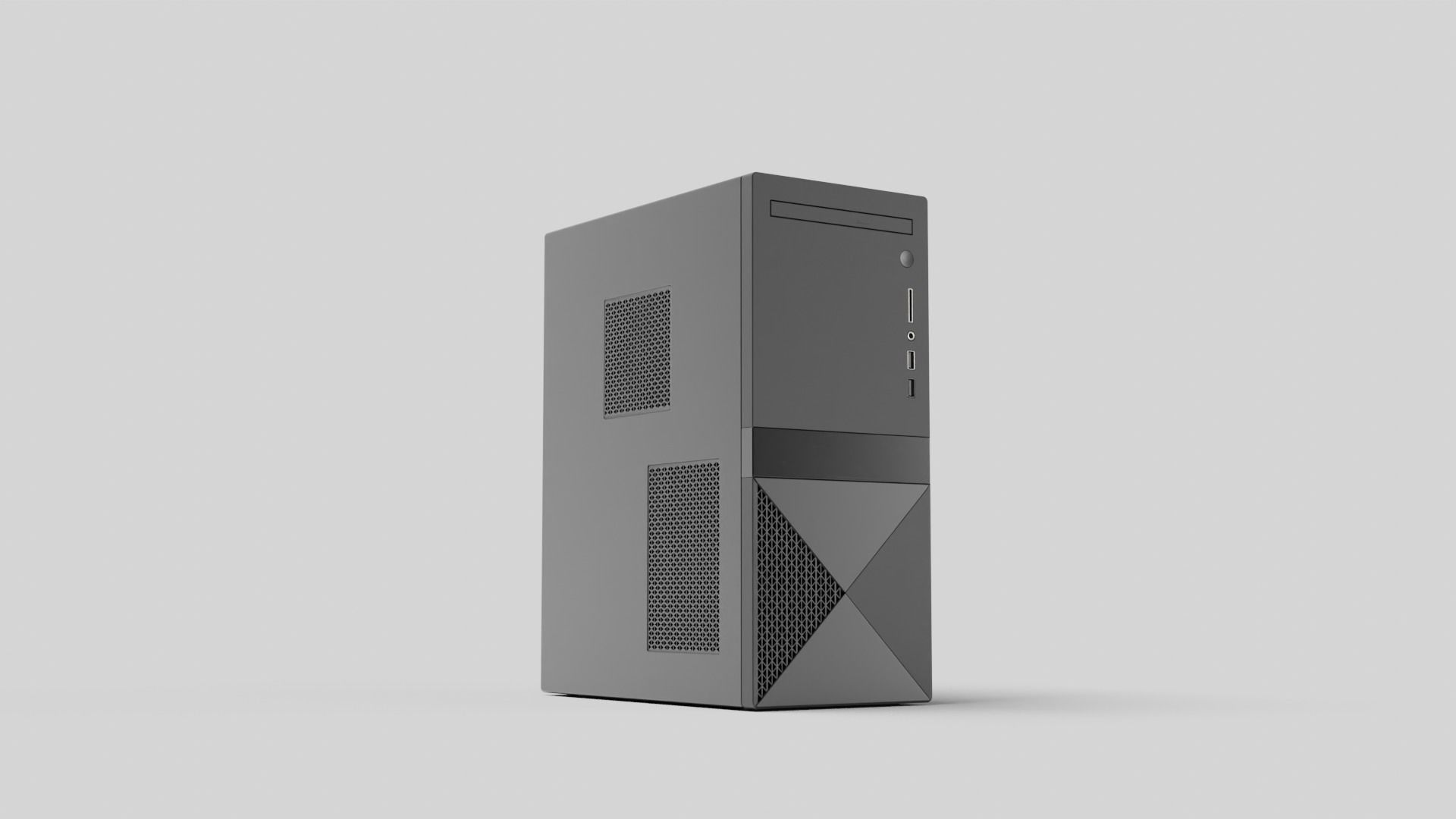 PC Case Low-poly 3D model_17