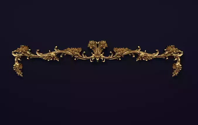 Plaster decorative frame 3D model 08 3D model