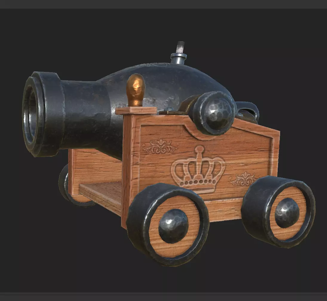 Cannon Cartoon 7 Free low-poly 3D model