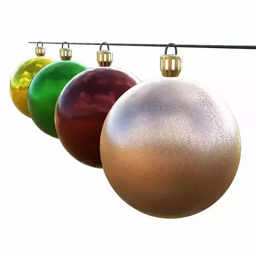 Christmas Balls Low-poly 3D model