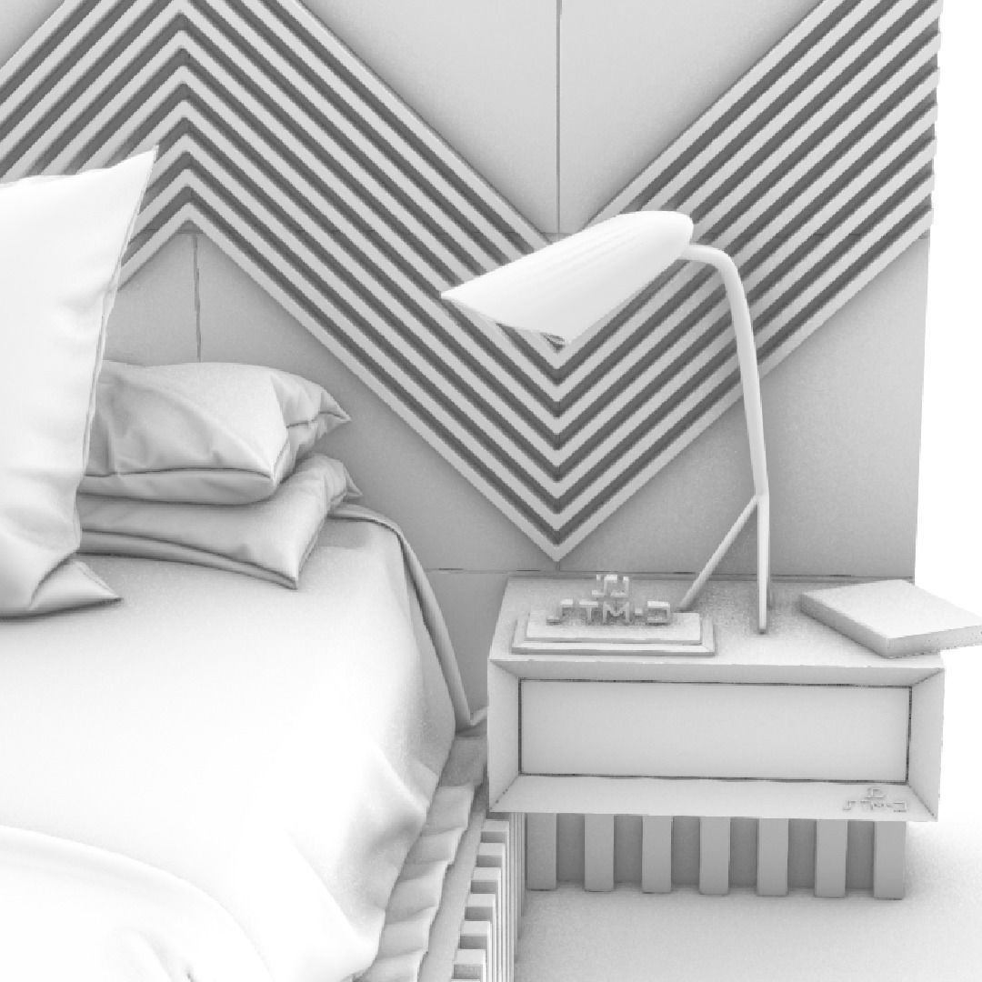 STM-D BED model BBB Low-poly 3D model_14