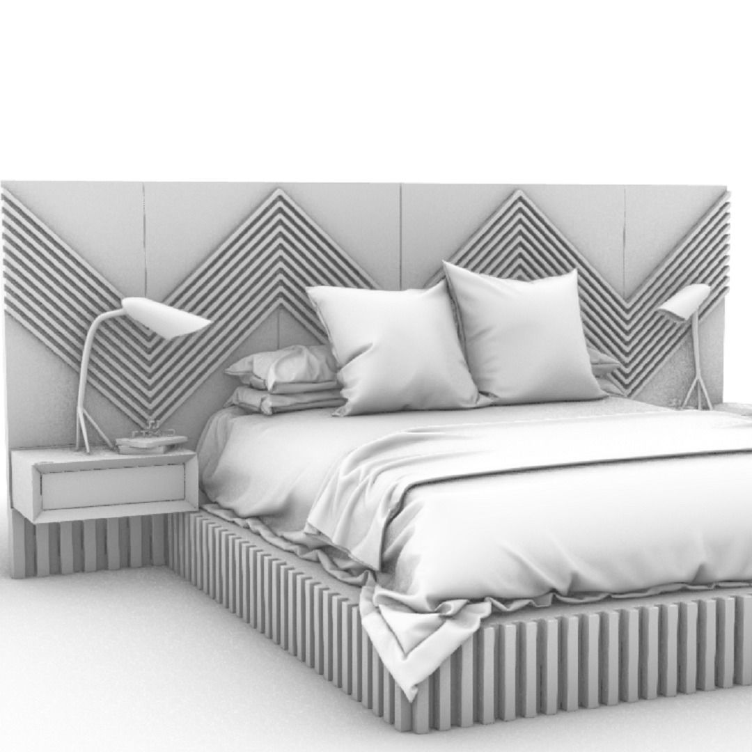 STM-D BED model BBB Low-poly 3D model_9