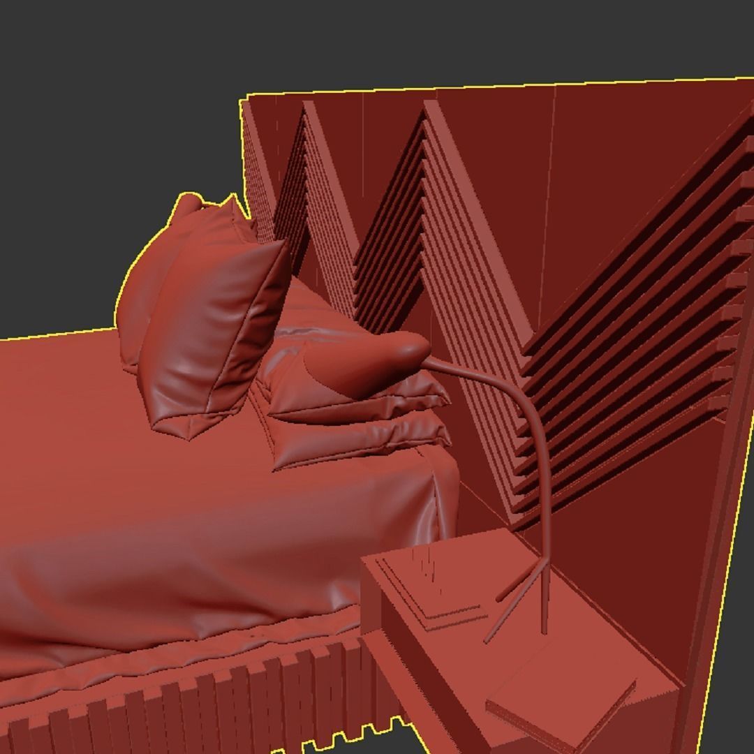 STM-D BED model BBB Low-poly 3D model_19