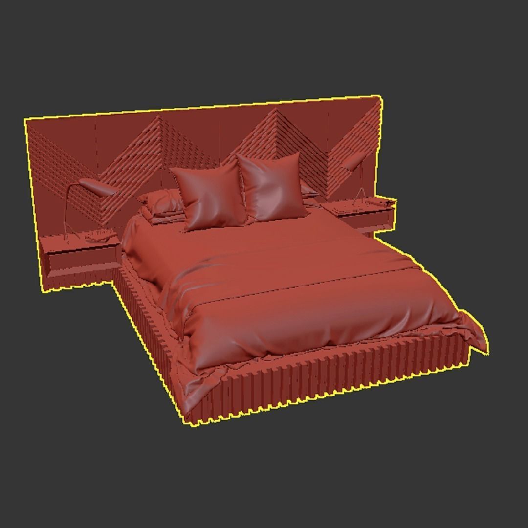 STM-D BED model BBB Low-poly 3D model_18