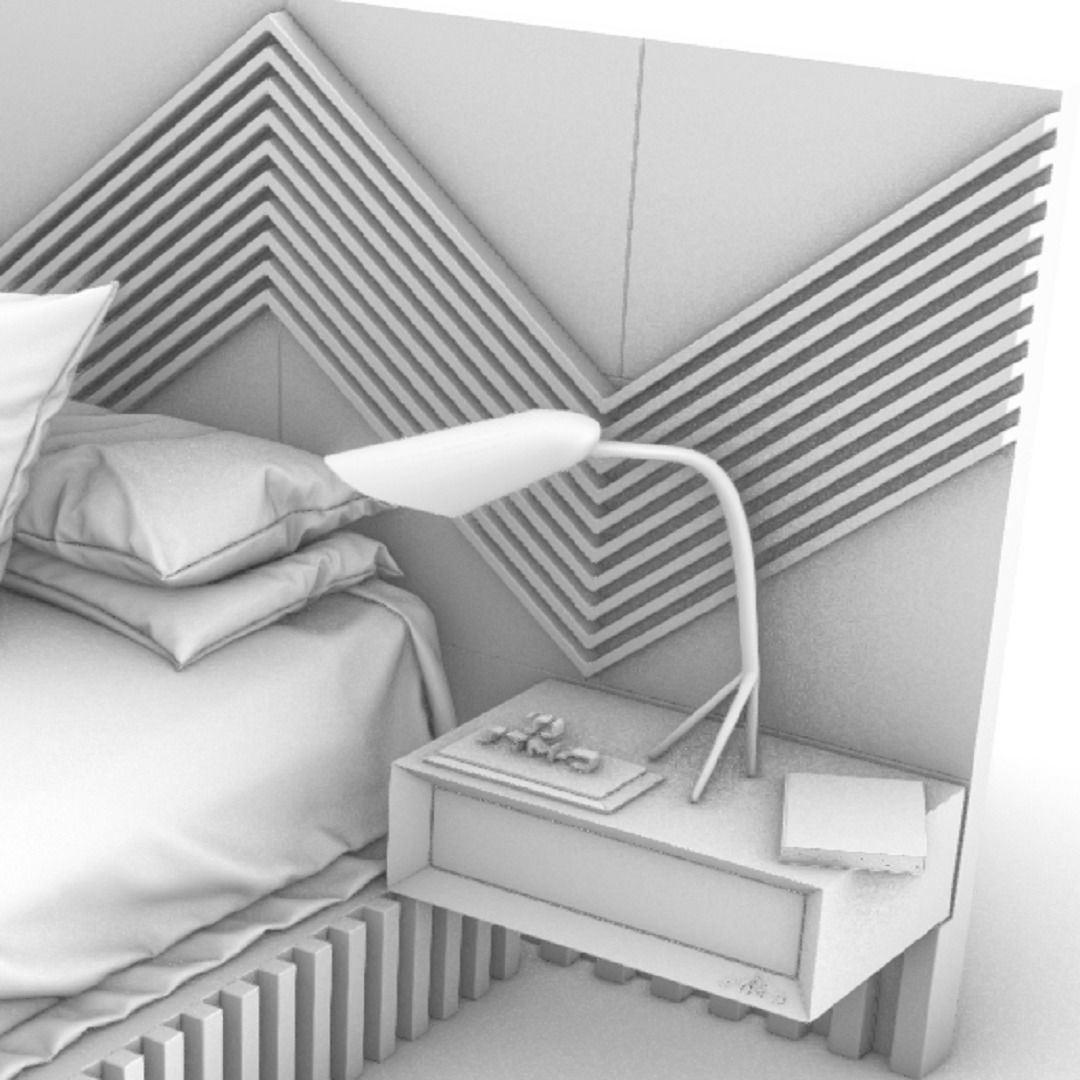 STM-D BED model BBB Low-poly 3D model_11