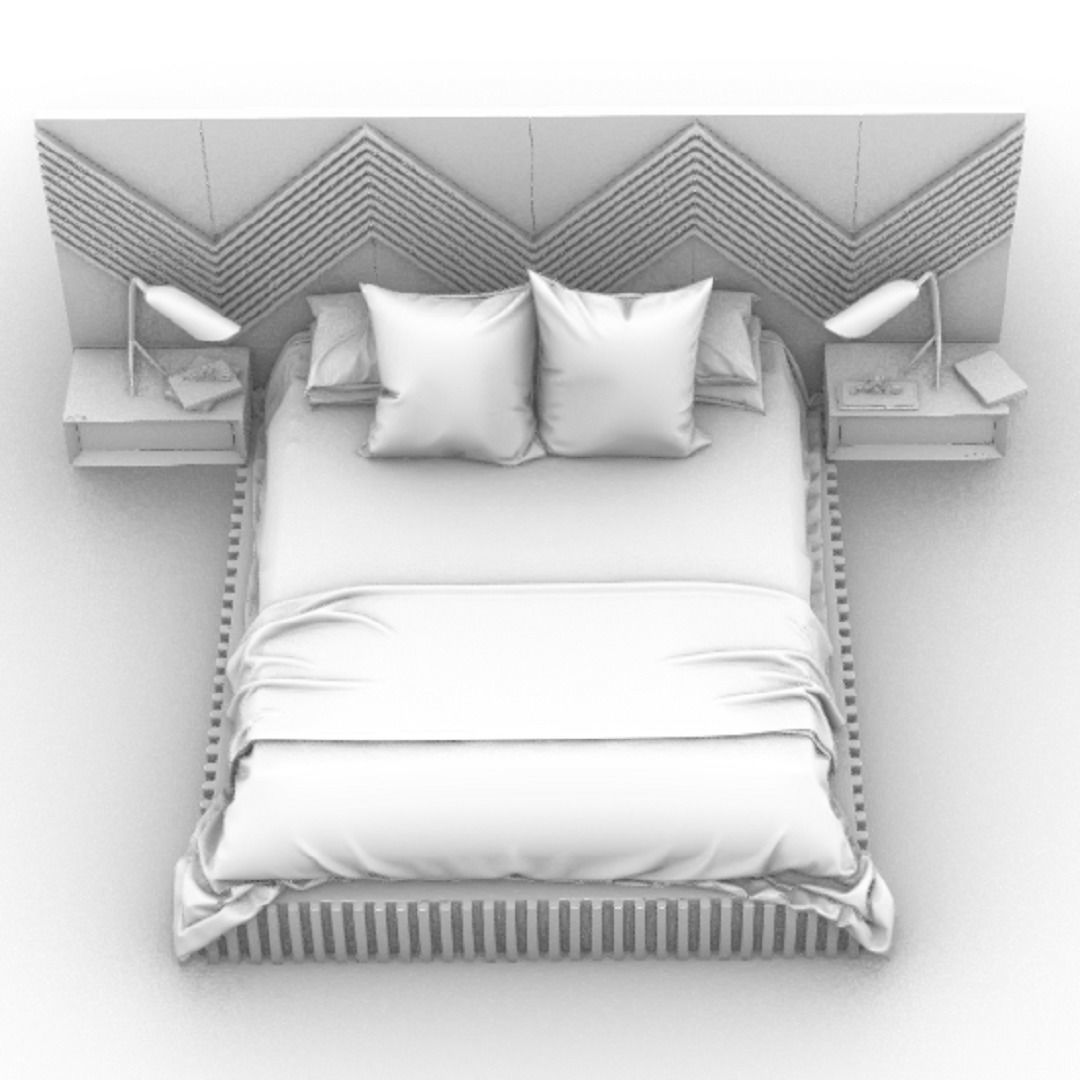STM-D BED model BBB Low-poly 3D model_10