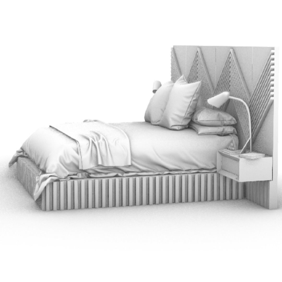 STM-D BED model BBB Low-poly 3D model_13