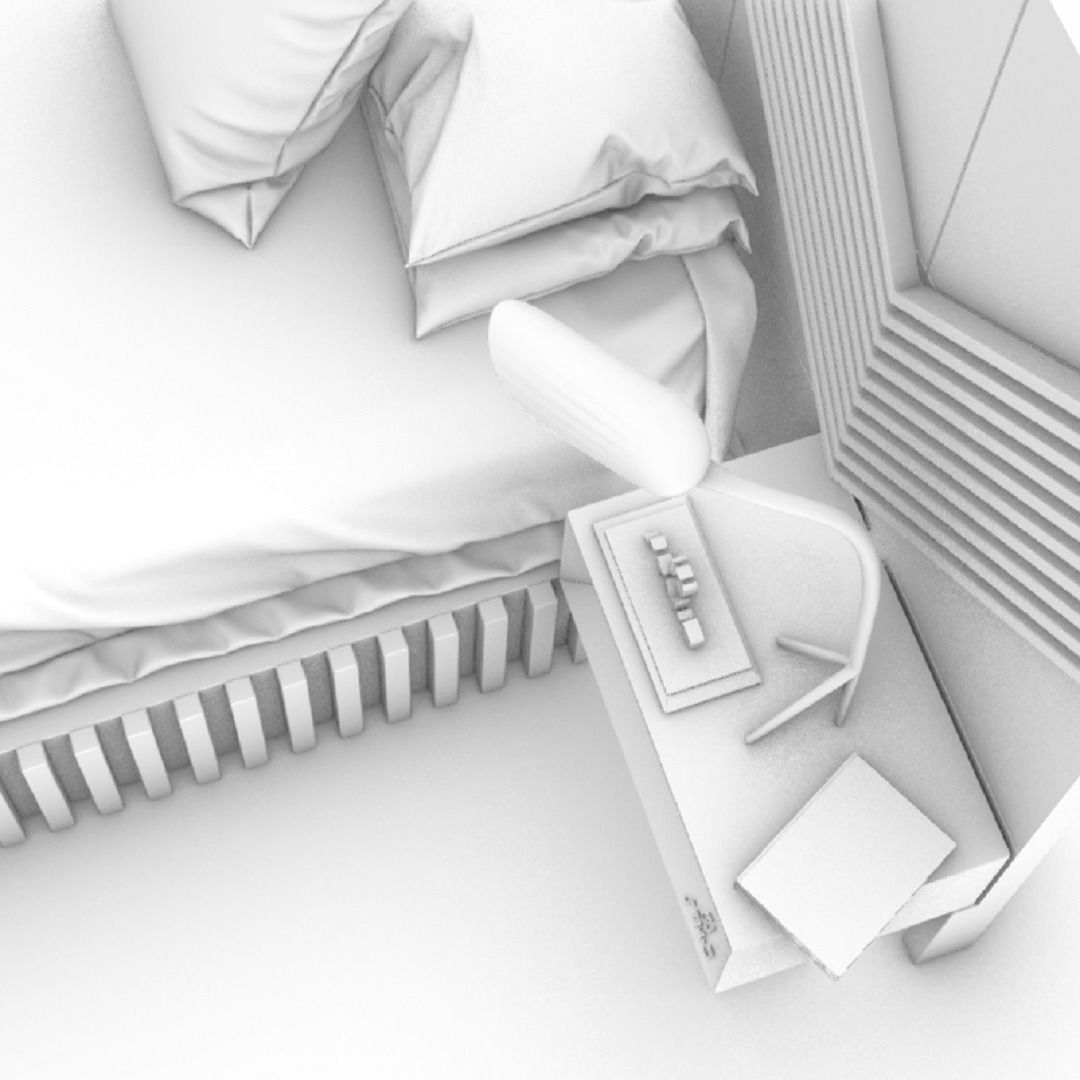 STM-D BED model BBB Low-poly 3D model_15