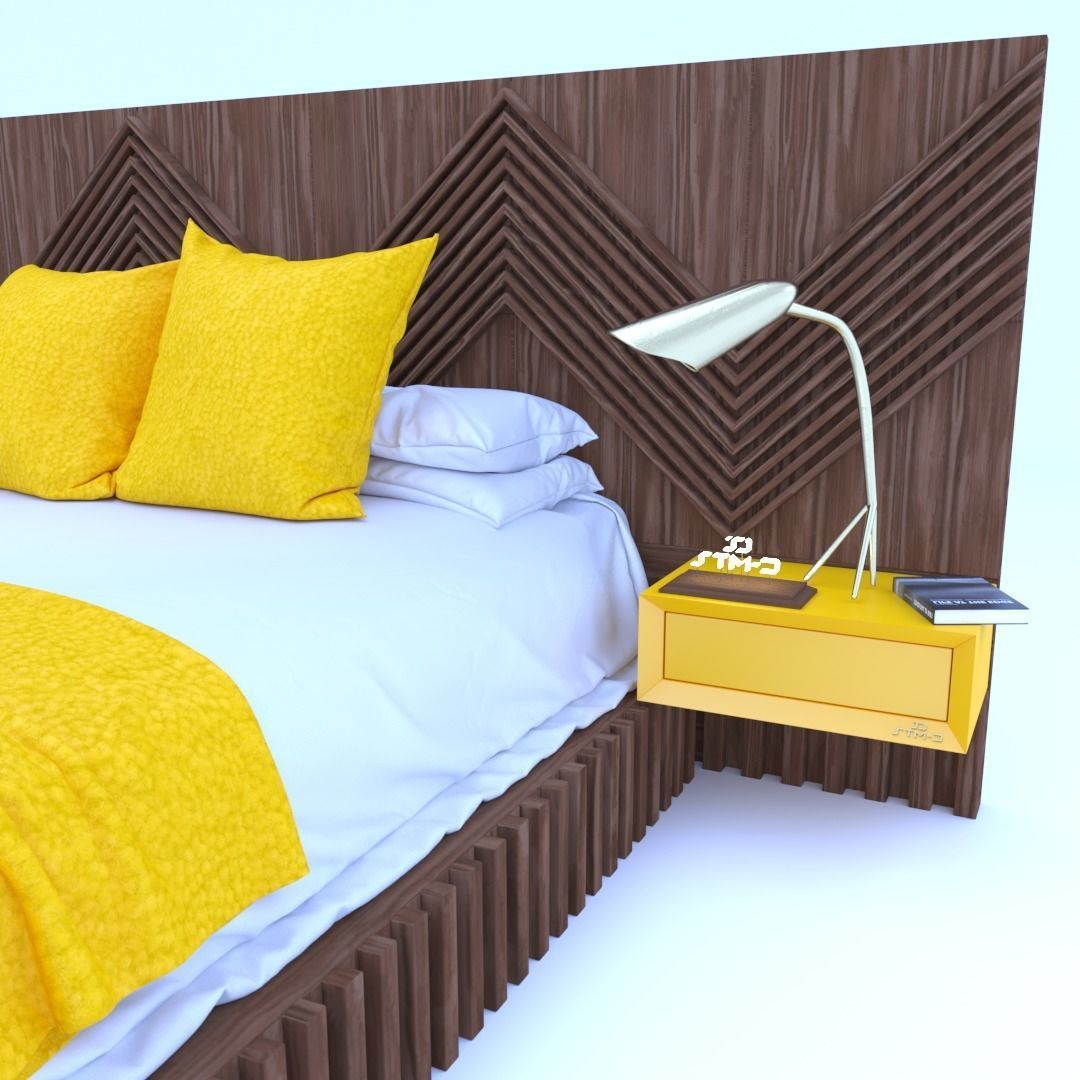 STM-D BED model BBB Low-poly 3D model_2