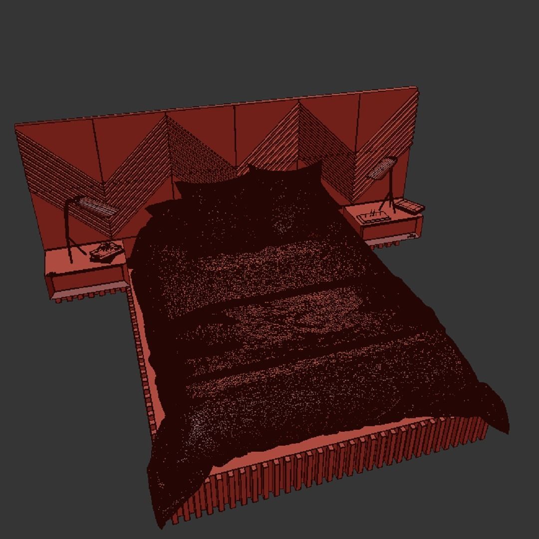 STM-D BED model BBB Low-poly 3D model_20