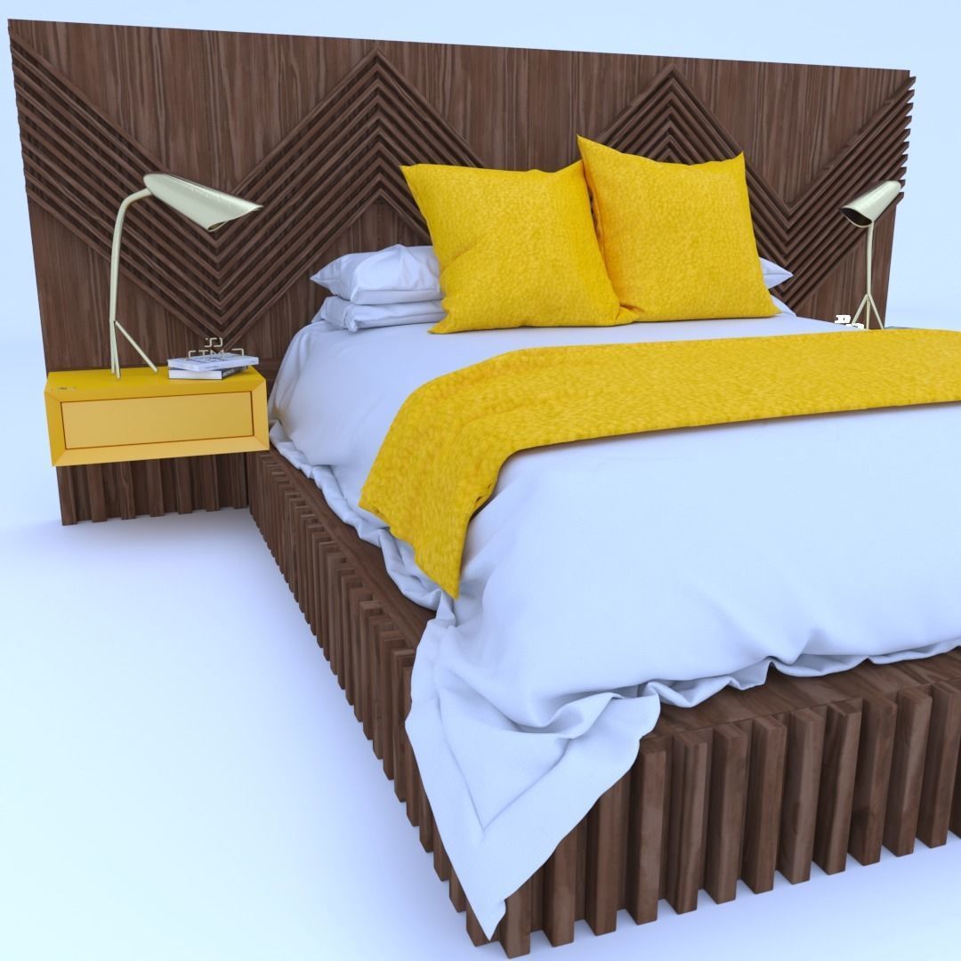 STM-D BED model BBB Low-poly 3D model_1