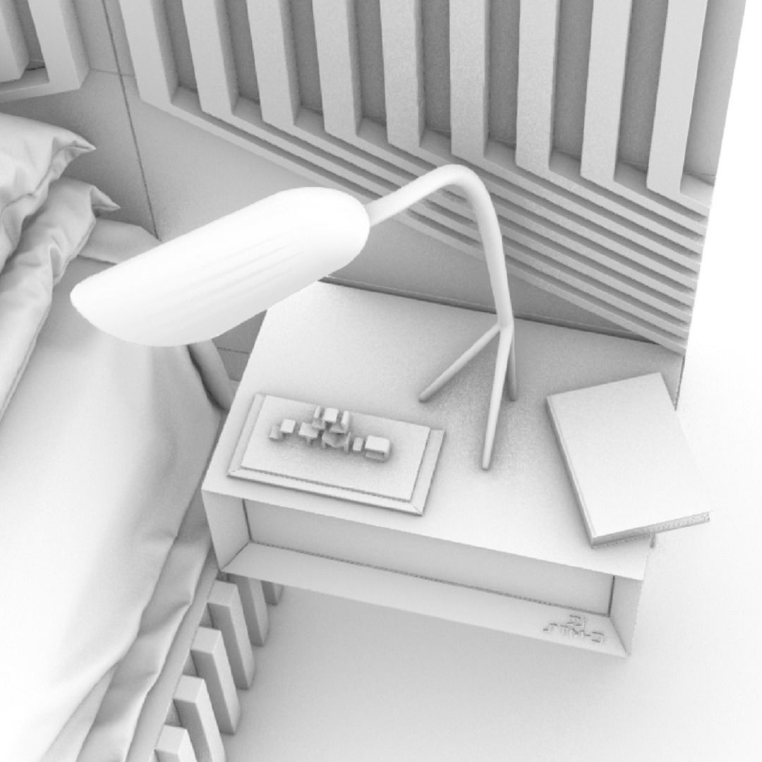 STM-D BED model CCC Low-poly 3D model_16