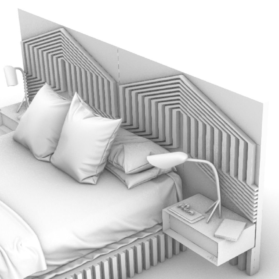 STM-D BED model CCC Low-poly 3D model_13