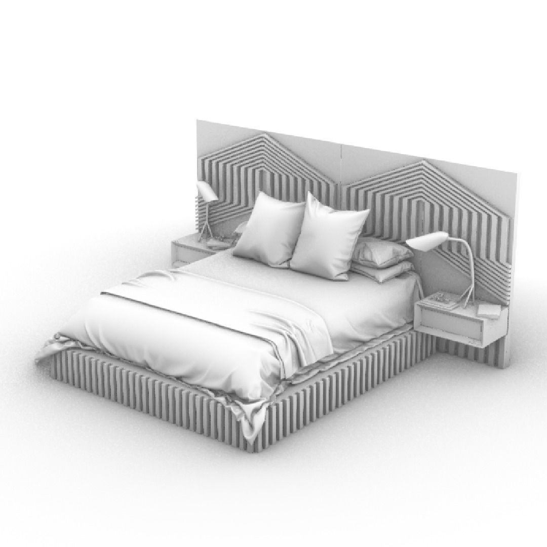 STM-D BED model CCC Low-poly 3D model_11