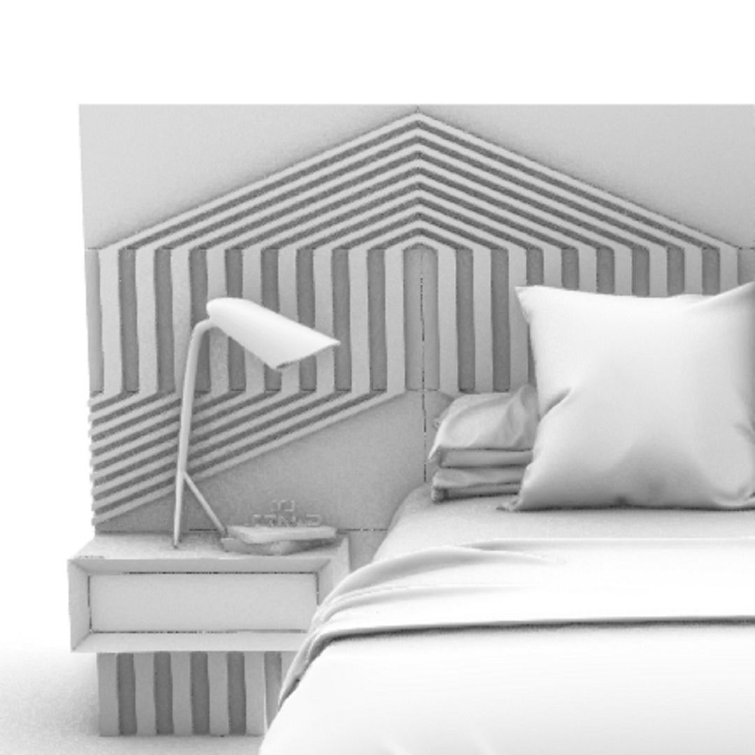 STM-D BED model CCC Low-poly 3D model_9