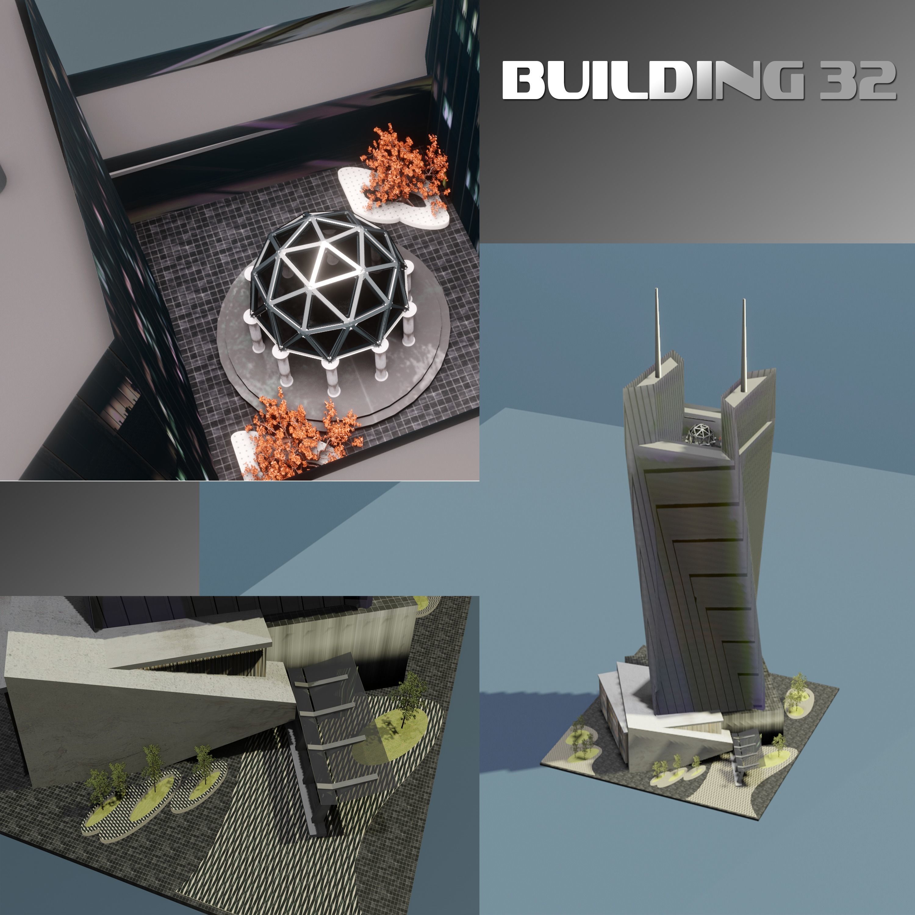 Future twist building 32  3D model_2