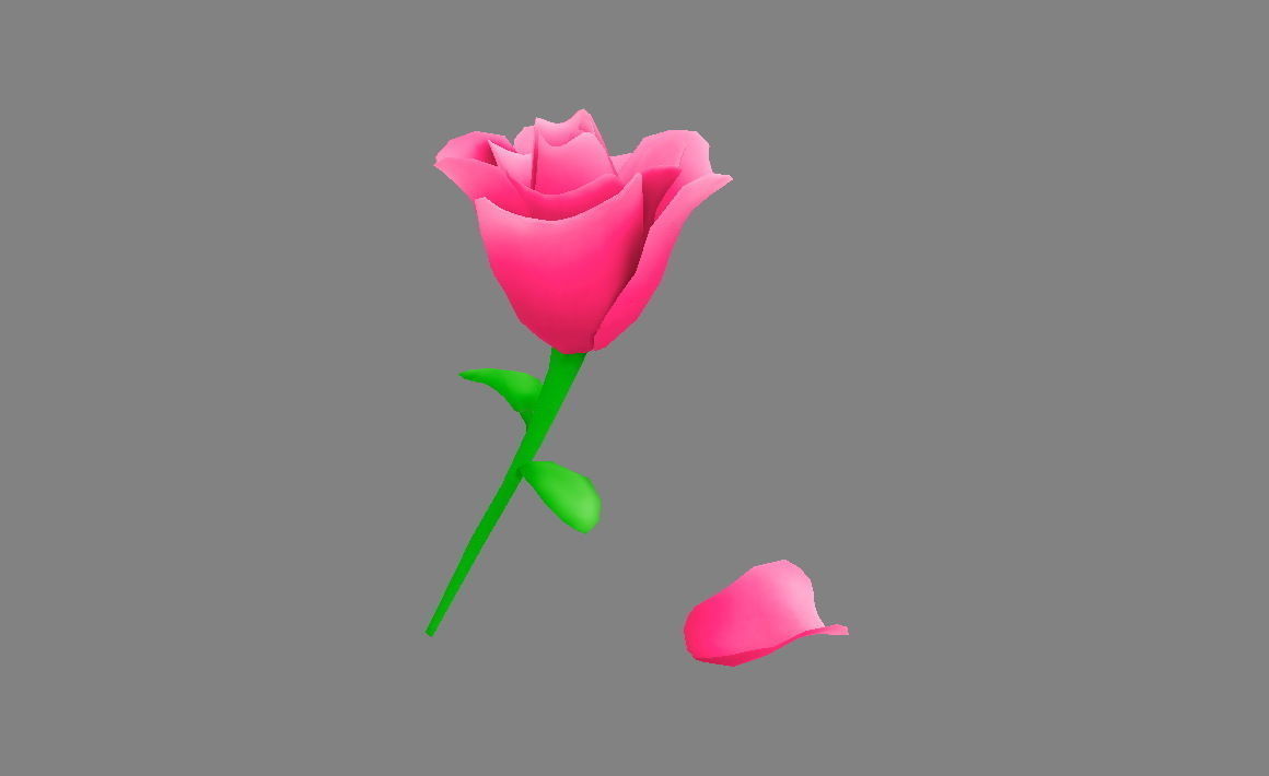 Cartoon flower Low-poly 3D model_1