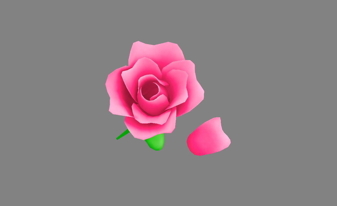 Cartoon flower Low-poly 3D model_2