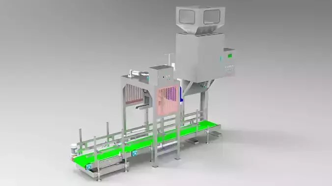 3d design model of sorting and quantitative packaging machine 04 3D model