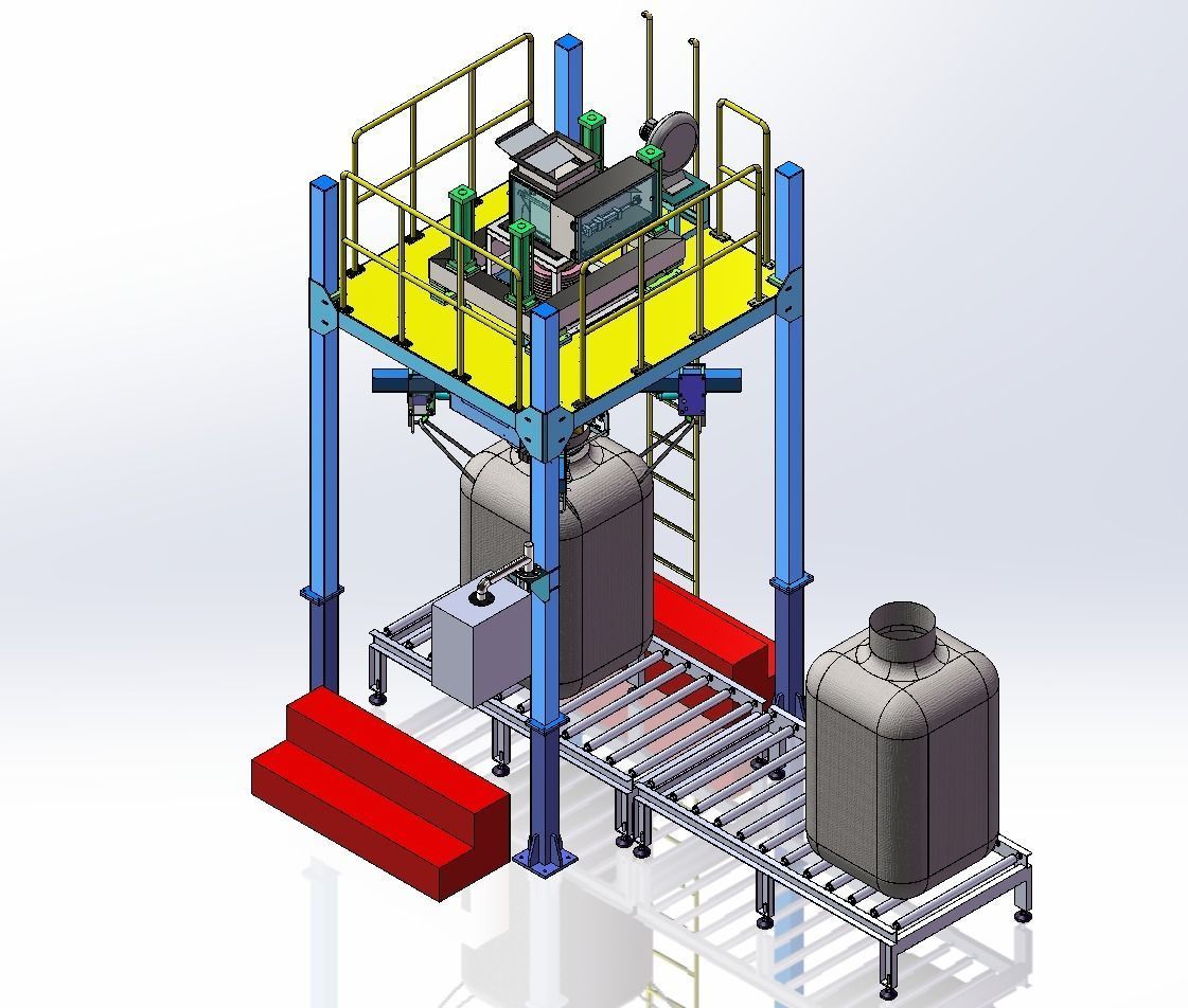 3d design model of ton bag packing machine 3D model_4
