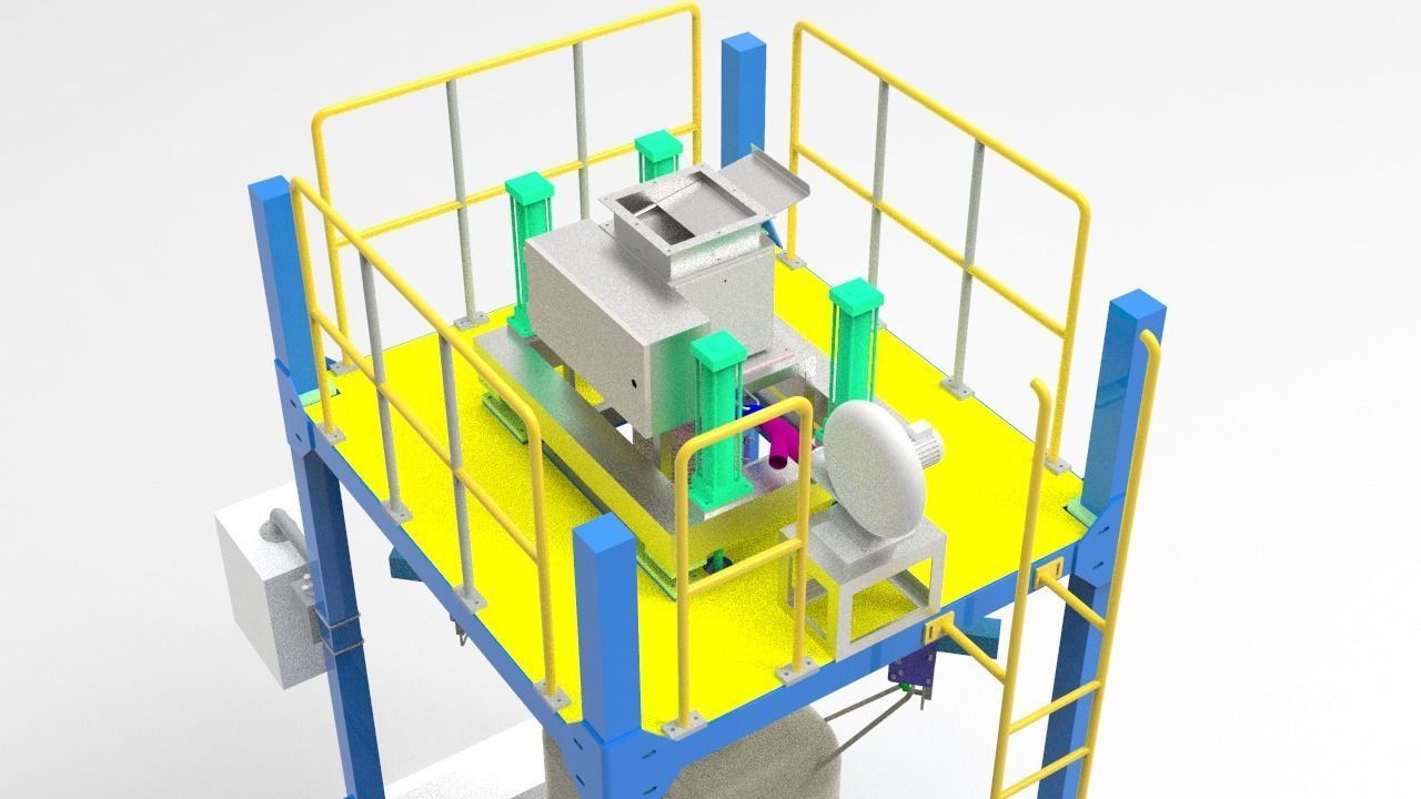 3d design model of ton bag packing machine 3D model_1