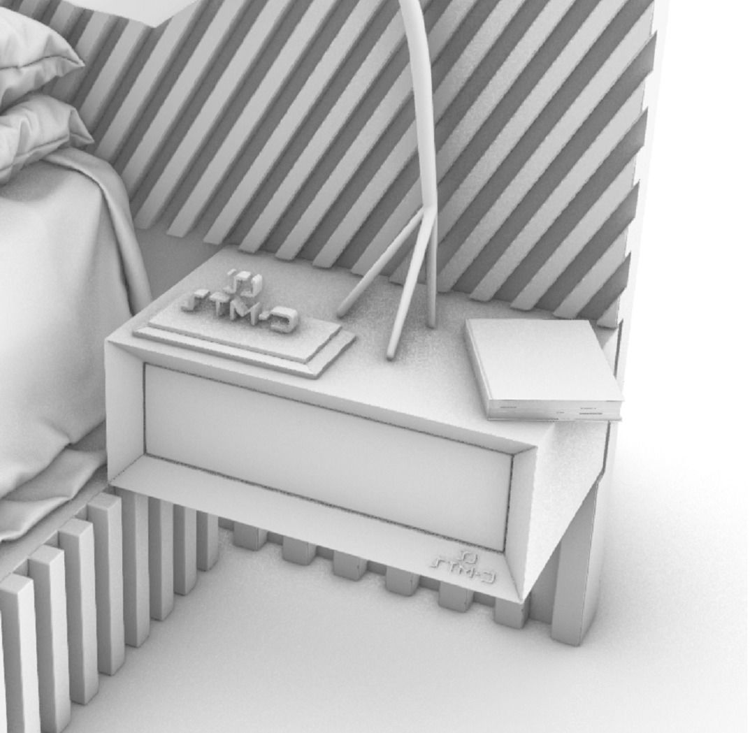 STM-D BED model FFF  Low-poly 3D model_13