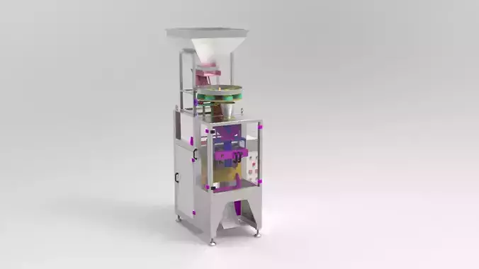 Quantitative packaging machine 3D design model 3D model