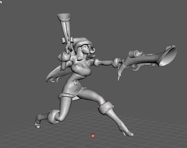 Candy Cane Miss Fortune 3D Model 3D print model