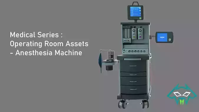 Medical Series  - Operating Room  - Anesthesia Machine 3D model