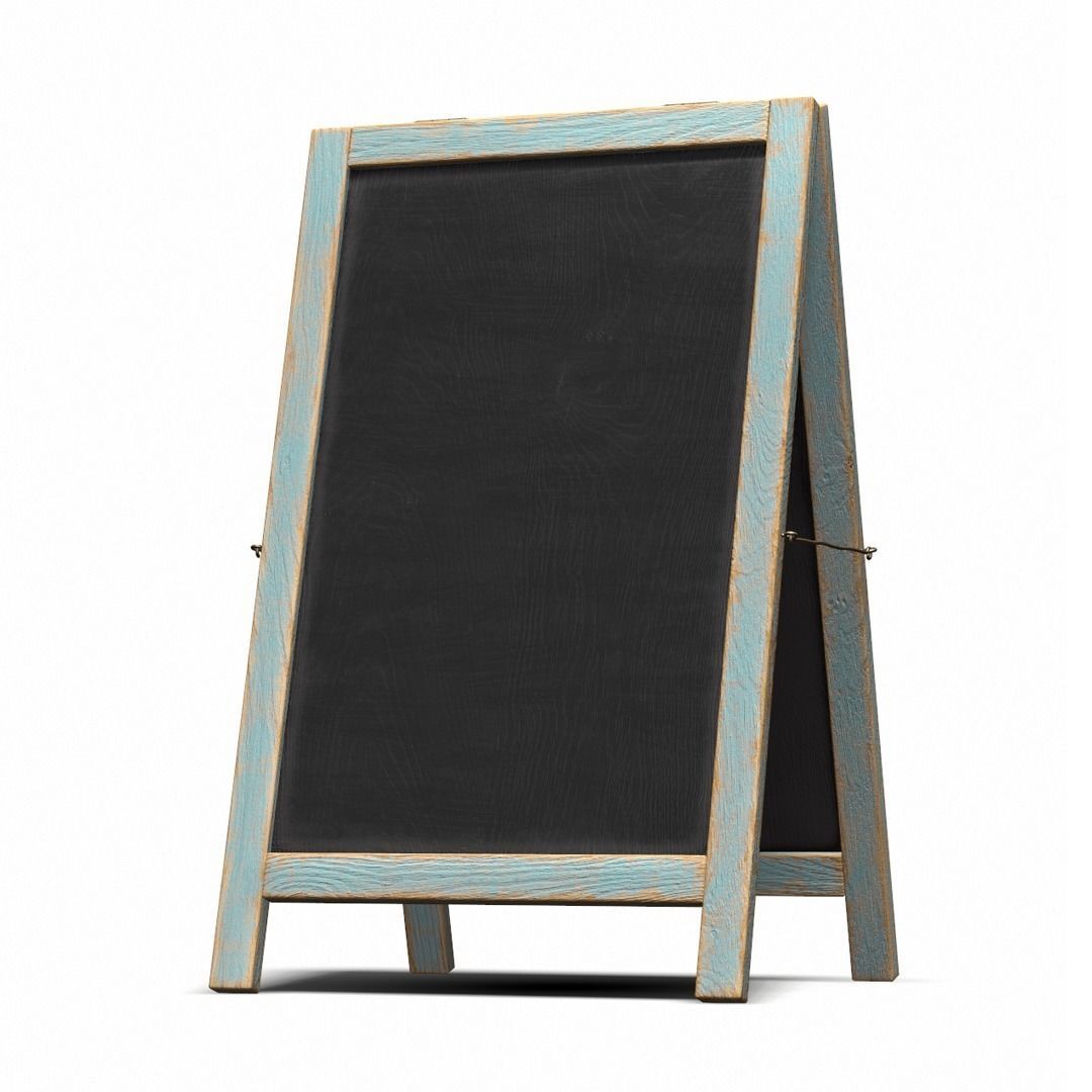 Menu board PBR Low-poly Game-Ready Low-poly 3D model_12