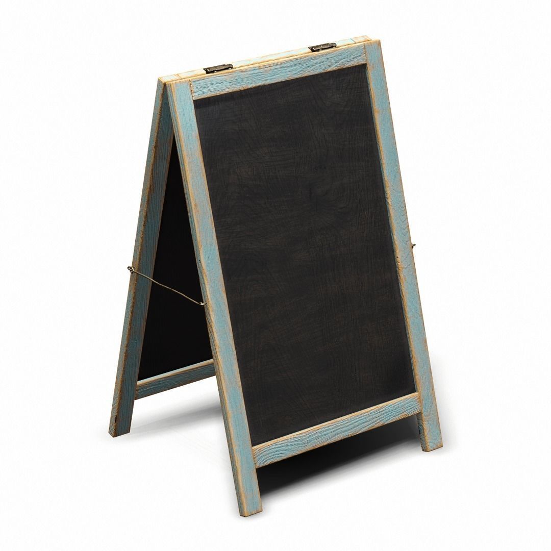 Menu board PBR Low-poly Game-Ready Low-poly 3D model_14