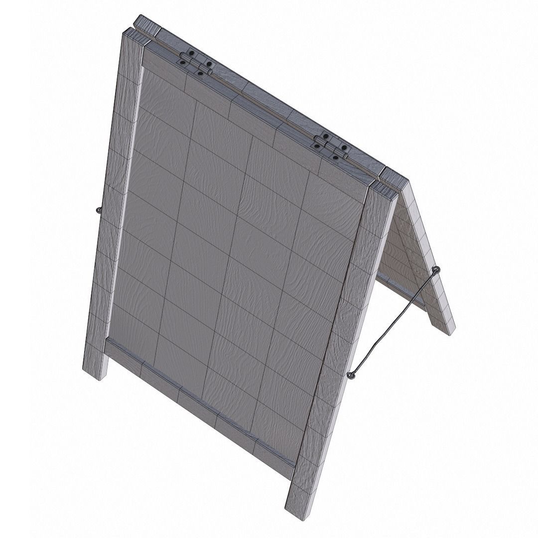 Menu board PBR Low-poly Game-Ready Low-poly 3D model_17