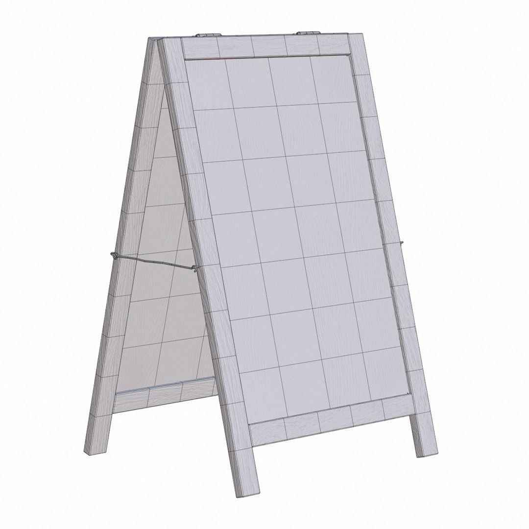 Menu board PBR Low-poly Game-Ready Low-poly 3D model_15