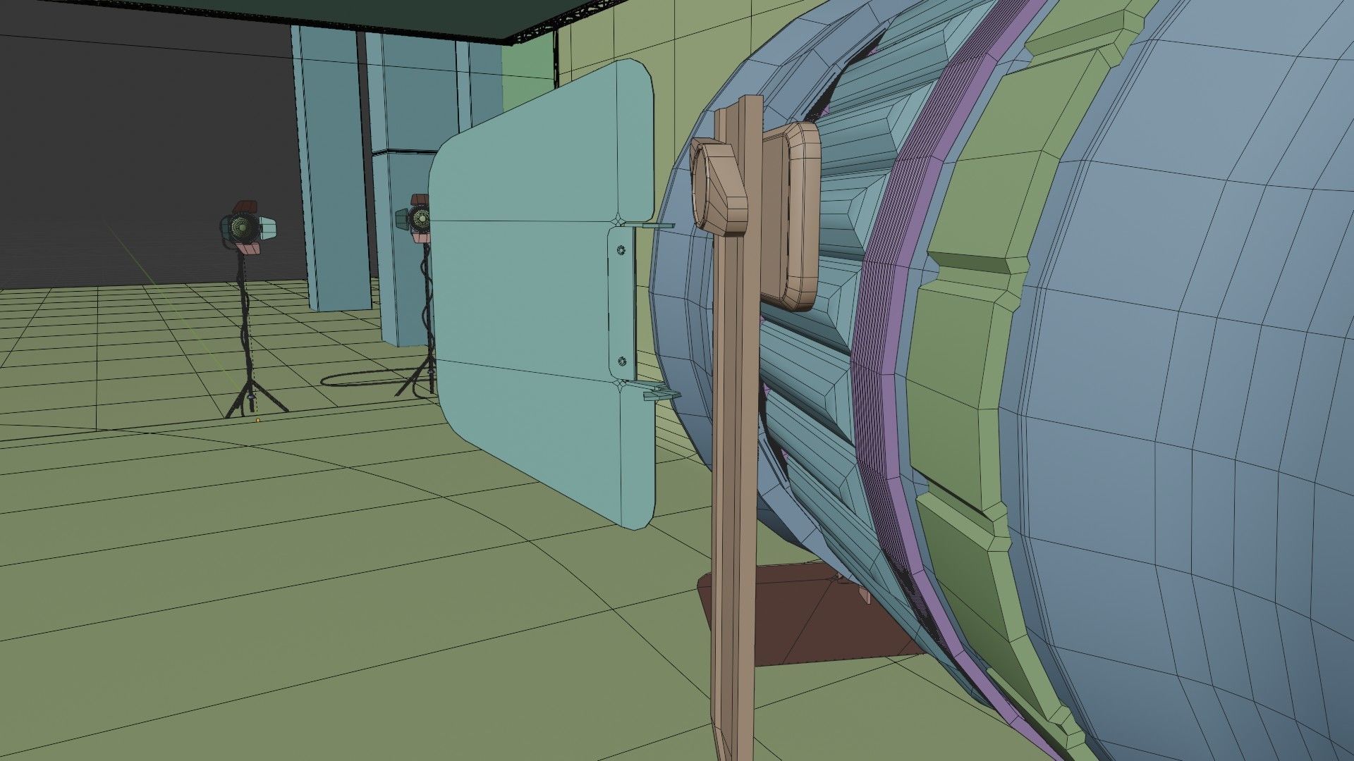 professional studio and light setup scene 3D model_11